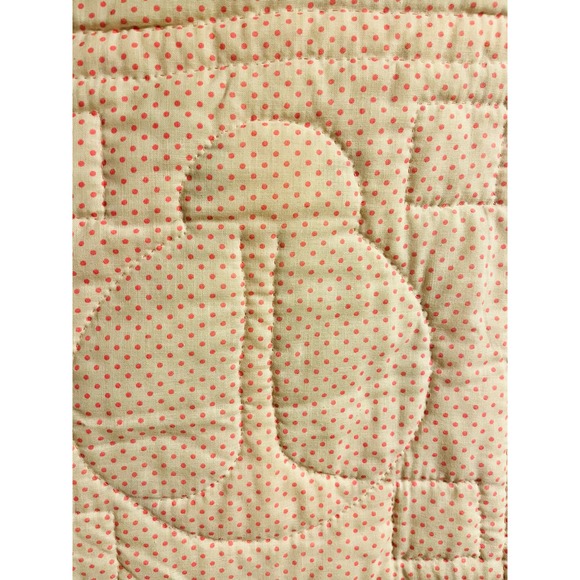 Handmade Vintage adorable Ladybug patchwork Quilt - Picture 12 of 15